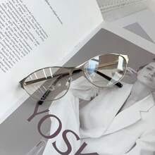 Korean Internet Celebrity Retro  With A Futuristic Technology Vibe, Metal  For Stylish Looks - 銀框淺粉片 - 查看 4