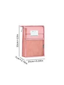1pc Transparent Mesh File Bag, Student Exam Hand-Held Document Bag, Exam Supplies Book Report Paper Storage Bag, Available In Multiple Colors - Document Bag - View 10