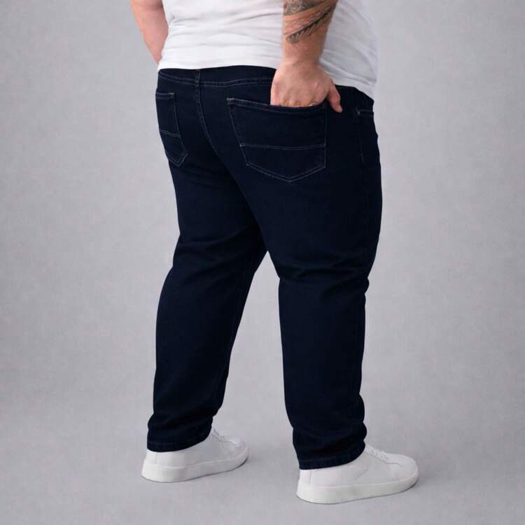 Men's Plus Size Jeans 48 To 58 Lycra Slim XXG - Intense Blue - View 3