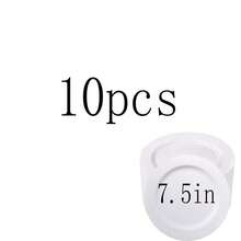 50/25/12pcs Pure White Plate Set, Includes 7.5-Inch Dessert Plates And 10.25-Inch Dinner Plates, Easy To Clean And Reusable, Suitable For Any Occasion. Whether You're Serving Salad, Barbecue, Appetizers Or Desserts, These Elegant Pure White Plates Can Meet All Your Needs. - White - View 21