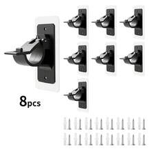 2/4/6/8/10/12pcs, Strong Adhesive Hooks, Bathroom Curtain Hangers, Curtain Support, Adhesive Strip Clips, ABS Material, Waterproof And Firmly Adhesive Hooks, Great Home Items - Multicolor - View 17