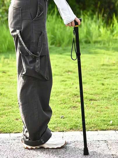 Foldable Trekking Pole, Lightweight Telescopic Hiking Stick, Unisex, 5-Section Collapsible Outdoor Hiking Pole, Suitable For Hiking, Camping, Trekking, Travel, Mountaineering, Outdoor Adventure Activities, Camping Essential, Camping Gear, Travel Accessories