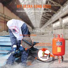 20 Gallon Sand Blaster, 60-110 PSI High Pressure Sandblaster, Portable Abrasive Blasting Tank, Air Sand Blasting Kit With 4 Ceramic Nozzles And Oil-Water Separator For Paint, Stain, Rust Removal - 20 Gallon - 查看 6