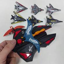 Lanzador de avión de combate - Avión de combate eyectable, juguete educativo simple de tiro, modelo de serie militar, lanzador de batalla de aviones, regalo para niños, regalo de Navidad - Negro - Ver 9