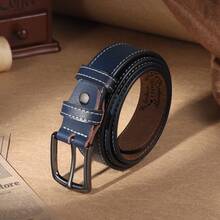 1pc Personalized Handmade Leather Belt, Custom Engraved Pattern Belt For Men & Women, Adjustable Unisex Carved Waist Belt, Valentine's Day Gift For Boyfriend Girlfriend, Anniversary Wedding Groom Gift, Birthday Graduation Present For Him Her, Unique Couple Gift, Family Keepsake Fashion Accessory - Multicolor - View 4