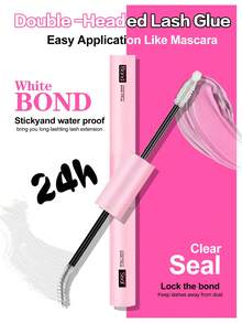 Waloshow Sanishi Lashes Eyelash Curler, 240 Clusters, D-Shaped Curling, 30D 40D 50D 80D 100D 12-18mm Length, Individual Eyelash Curler, DIY Eyelash Curler, Thin & Thick Stem Eyelash Curler, With Applicator, Eyelash Glue & Sealer, Eyelash Curler Set - Black - View 5