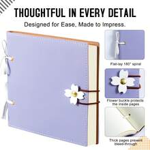 1 Piece High-Quality Fashion Scrapbook | 240 Pages, Thick Blank Pages, Wedding Photo Album, Exclusive Album, Gift For Girlfriend, Boyfriend And Family | Creative Handmade Gift With Ceremony, Available In Pink, Yellow And Purple - One Size - View 14