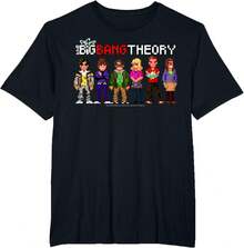 Big Bang Theory Pixelated Cast T-Shirt - Black - View 7