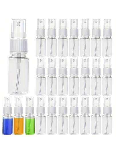 10pcs 0.34oz Refillable Mini Spray Bottles, PET Plastic Portable Containers For Liquid Cosmetics, Essential Oils, Ink,