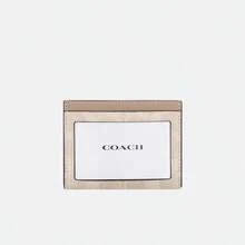 Coach Cartera de hombro pequeña de lona para mujer, portacartas delgado - Champán - Ver 3