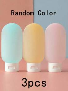 3pcs Refillable Silicone Travel Bottles, Leak-Proof Squeezable Silicone Travel Containers, Silicone Travel Bottle Set For Cosmetics, Shampoo And Other Liquids, Reusable Leak-Proof Containers, Practical Travel Bottle Set, Travel Toiletry Bottles, Travel Shampoo Containers, PP Material Lotion Bottles, Travel Essential, Portable Accessory Storage - Multicolor - View 15