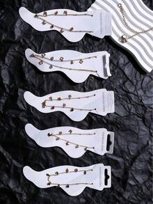 6pcs/Set - Waterproof & Hypoallergenic Stainless Steel Bracelet Set - Multiple Styles - With Beads - Pentagram - Gems - Suitable For Women, Adjustable Sparkling Star Decor, Minimalist Elegant Jewelry, Essential For Swimming Party And Daily Wear - Perfect Gift For Young Girls, Exquisite Design And Quality Metal Material. - Multicolor - View 6