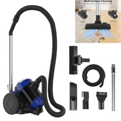 Royalswill 1000W Bagless Cylinder Vacuum Cleaner, Powerful Lightweight Floor And Carpet Vacuum Cleaner, Pet Vacuum Cleaner Suitable For Hard Floors And Carpets, 4M Long Cord, HEPA Filter