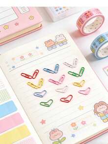 100pcs/Box Office Supplies Paper Clips, Student Bookmarks, Binder Clips, File Organizers, Bent Clips - 100 Paperclips - View 2