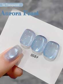 MISS SHAKA 10毫升春夏超闪亮水晶粉蓝色猫眼指甲油，极光系列紫色、银色、透明蓝色猫眼指甲油，猫眼凝胶，美白，四季皆宜的热门美甲沙龙DIY美甲用品 - 彩色 - 查看 16