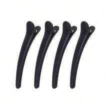 4 piezas de pinzas para el cabello con acabado mate y función de posicionamiento - Negro - Ver 5