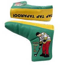 Funda para cabeza de putter de golf | Forro de terciopelo suave | Patrón de doble cara | Cuero de PU resistente a los arañazos | Se ajusta a la mayoría de los putters de hoja - Verde - Ver 1