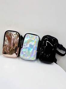 Holografische Oberschenkeltasche, bunte Beintasche mit verstellbaren Trägern, Reißverschluss, Sporttasche, wasserdichte Handytasche, Regenbogen-Knöcheltasche für Männer Frauen Gym Outdoor Wandern Reiten Reisen Sport Strand Outdoor Ausrüstung Tasche Laufen Fitness Zubehör - Verschiedenfarbig - Übersicht 5