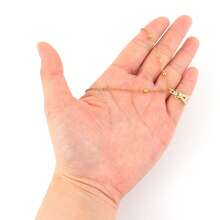 1pc New Classic Crown Initial Pendant Golden Stainless Steel Bead Chain Necklaces For Women - Yellow Gold - View 3