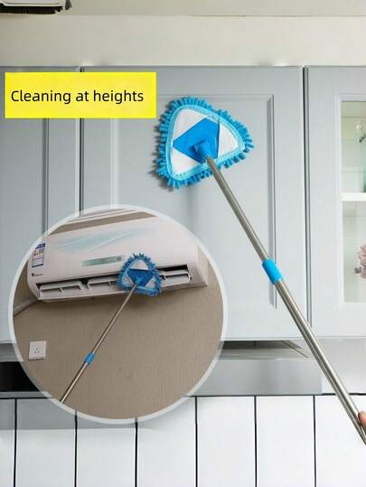 Small Household Cleaning Mini Mop, Multi-Functional Mop, Chenille Triangle Floor Brush, Slouchy Mop, Ceiling Cleaning Tool