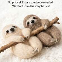 2Pcs Animal Knitting Kit For Beginners, Knitting Kit For Adults With Step-By-Step Text Tutorials, Sloth DIY Crafts For Adults, Cute Funny Home Decorative Ornaments, Birthday Valentine's Day And Easter Gifts - Sloth - View 5