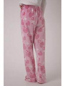 Smara Modas Women's Pajamas Fleece Pants Ted Warm Comfortable Printed Fuzzy Autumn/Winter Sizes M To G1 - Trái Tim Mê Hoặc - Xem 4
