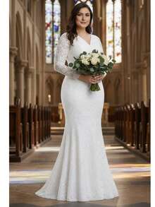 Women Plus Prom & Evening Dresses - 白色 - 查看 3