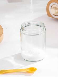 1pc Transparent Glass Spice Jar With Integrated Spoon - Multicolor - View 8
