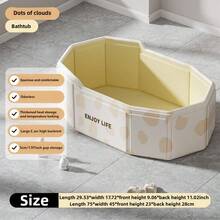 Foldable Swimming Pool/Bathtub, No Inflation Required, Hot/Cold Water, Portable Bathing Tub, Multi-Purpose, Travel Friendly Compact Folding Bathtub, Easy To Clean PVC Mini Pool/Tub, Suitable For Indoor/Outdoor Use, Travel, Gifts, Pet Owners - Multicolor - View 7