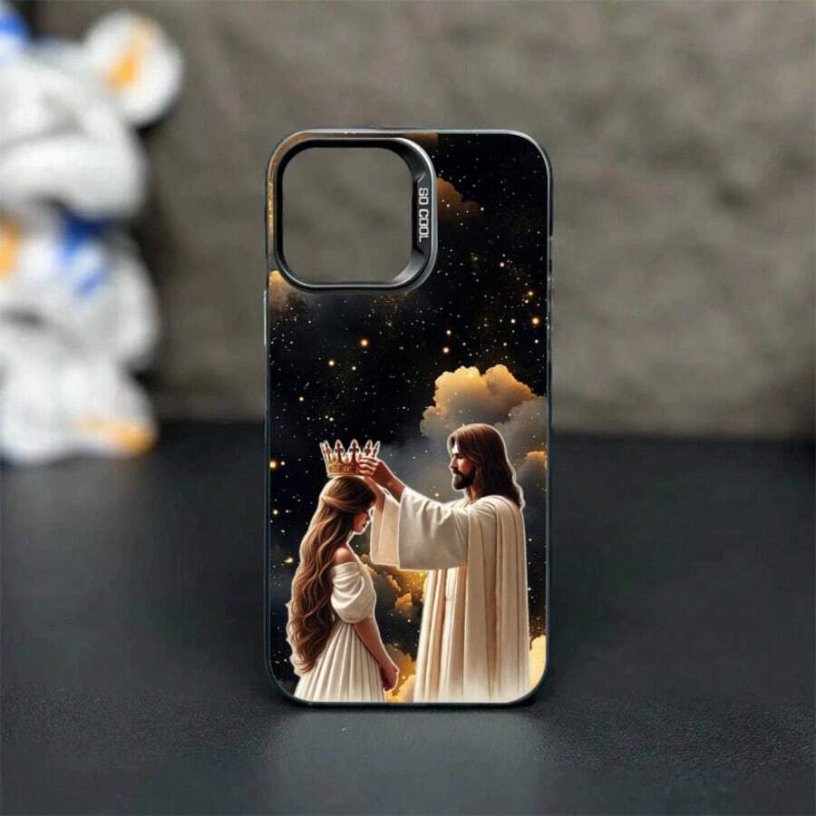 1pc White English God Girl Graphic Full Coverage TPU Shockproof Phone Case Compatible With Apple 17,16, 15, 14, 13, 12, 11 Pro Max Waterproof Anti-Fall Scratch Resistant-For-Your-New- - 多色4 - 查看 1