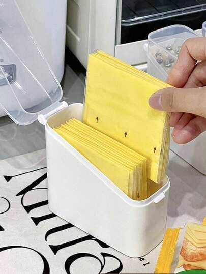 冰箱门收纳盒，厨房翻盖式冰箱储物盒，食物分隔盒，储物盒，冰箱侧门储物容器，透明塑料多功能收纳盒，方便取用，高品质透明塑料，经久耐用，适用于冰箱、橱柜，可收纳小物件、水果、蔬菜，是圣诞节、新年、情人节、感恩节、万圣节和母亲节的完美礼物。