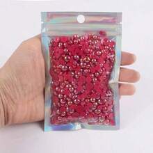 3368颗3-8毫米混合树脂珍珠和水钻，DIY珠宝工艺材料，适用于手机壳、化妆镜、杯子、鞋子、服装装饰 - 紅色 - 查看 9