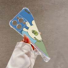 Bob Esponja con un disfraz de huevo y cara de gruñón. Esta elegante funda es compatible con Samsung, Apple, VIVO, OPPO, , Transsion, ,  y Honor. Fabricada en silicona TPU, ofrece protección contra golpes y caídas, además de una sensación superior. Es un regalo ideal para familiares, amigos y seres queridos, y la opción perfecta para San Valentín y Año Nuevo. - transparente - Ver 6