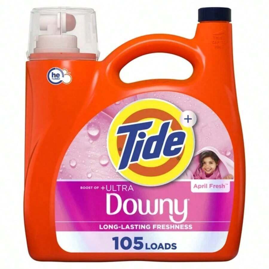 A Boost Of Ultra Downy Liquid Laundry Detergent, April Fresh Scent,- Spring Meadow HE Deep Cleaning Concentrated Laundry Detergent Pods - Màu xanh lam - Xem 1