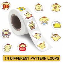 SANRIO 500张/卷 可爱布丁狗动漫卡通三丽鸥贴纸 趣味贴纸 礼物 DIY日记本 行李箱剪贴簿 手机笔记本电脑 卡哇伊可爱贴纸礼品 - 彩色 - 查看 2