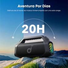 Soundcore by Anker Boom 2 Plus Bocina Bluetooth Portatil 20h de Reproducción Potencia 140W con BassUp Sincroniza +100 Altavoces IP68 Flotante Altavoz Inalámbrico Party Box - Negro - Ver 6