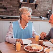 Adjustable Adult Bib, Suitable For Adults, Men, Women, Elderly And Disabled, Towel Fabric, Machine Washable, Blue - Adult Bibs - View 6