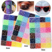 24,000颗40色DIY冰雪水晶树脂水钻装饰品，适用于美甲、服装、鞋子、美容书籍、钻石画装饰，包含3mm/4mm/5mm扁平闪亮珍珠宝石，是收藏的理想之选。 - 彩色 - 查看 11