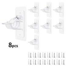 2/4/6/8/10/12pcs, Strong Adhesive Hooks, Bathroom Curtain Hangers, Curtain Support, Adhesive Strip Clips, ABS Material, Waterproof And Firmly Adhesive Hooks, Great Home Items - Multicolor - View 12