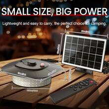 224 LED Solar Outdoor Hanging Light, Solar Powered Motion Sensor Patio Light With Remote Control, IP67 Waterproof For Gazebo, Shed, Garage, Barn, Camping - HL-031 - 查看 2