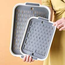 1pc Double Layer Square Shaped PP Material Pet Toilet, Removable & Washable, Suitable For Rabbits, Guinea Pigs And Other Small Pets, All Season Use - Multicolor - View 12