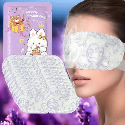 10/30pcs Self-Heating Steam Eye Mask, Fragrance-Free Lavender & Rose Scented, One-Time Use Moisturizing Steam Care, Sleep Mask, Eye Relaxation, Suitable For Home, Office, Travel, Eye Care Daily Essential, Holiday/Mother's Day Gift