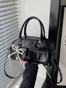 新款韩版休闲蝴蝶结大容量小众时尚百搭单肩斜挎包 - 彩色 - 查看 12