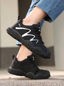 Women's Lightweight Anti-Static Safety Shoes, Casual Series Anti-Slip Functional Shoes For All Seasons - Black - View 5