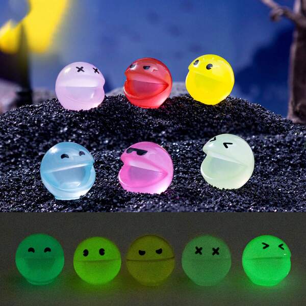 30个新款夜灯表情糖豆可爱谷物DIY装饰配件迷你微景观桌面小摆件