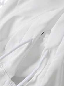 Bộ đồ thể thao nam 2 món phối màu tương phản, bao gồm áo khoác có mũ in họa tiết và quần. - Màu xanh lam - Xem 8