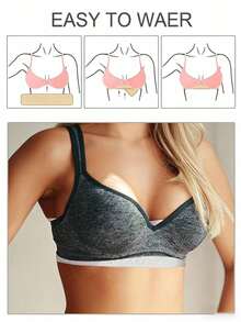 5 piezas de almohadillas absorbentes de sudor para sostenes de mujer, diseño ergonómico antideslizante para yoga, deportes y clima cálido - 5 piezas - Ver 3