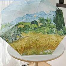 [Paraguas de doble capa con protección UV a prueba de agua] Paraguas multifuncional de doble capa con protección UV - , a prueba de agua, a prueba de viento, con un elegante revestimiento de laca negra - multicolor - Ver 15