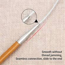 Kim đan tròn bằng tre dài 80cm, kim đan tròn dùng cho việc tự làm đồ đan tay và các dự án dệt may, kim đan tròn nhiều kích cỡ, đồ thủ công bằng sợi, đầu kim nhẹ, vật liệu, dụng cụ cầm tay, lý tưởng cho những người đam mê đan tay và yêu thích thủ công. - 3 cái - Xem 2