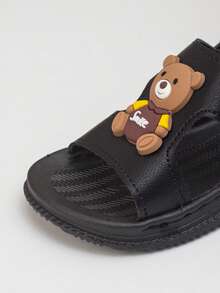 1 Pair Kids Summer Sandals, Fashionable Boys' Soft Bottom Anti-Slip Toddler Shoes, Children Shoes For Girls - Black - View 6